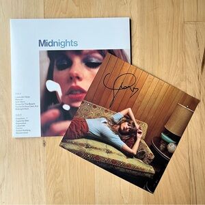 Midnights Vinyl Record with Signed Cover